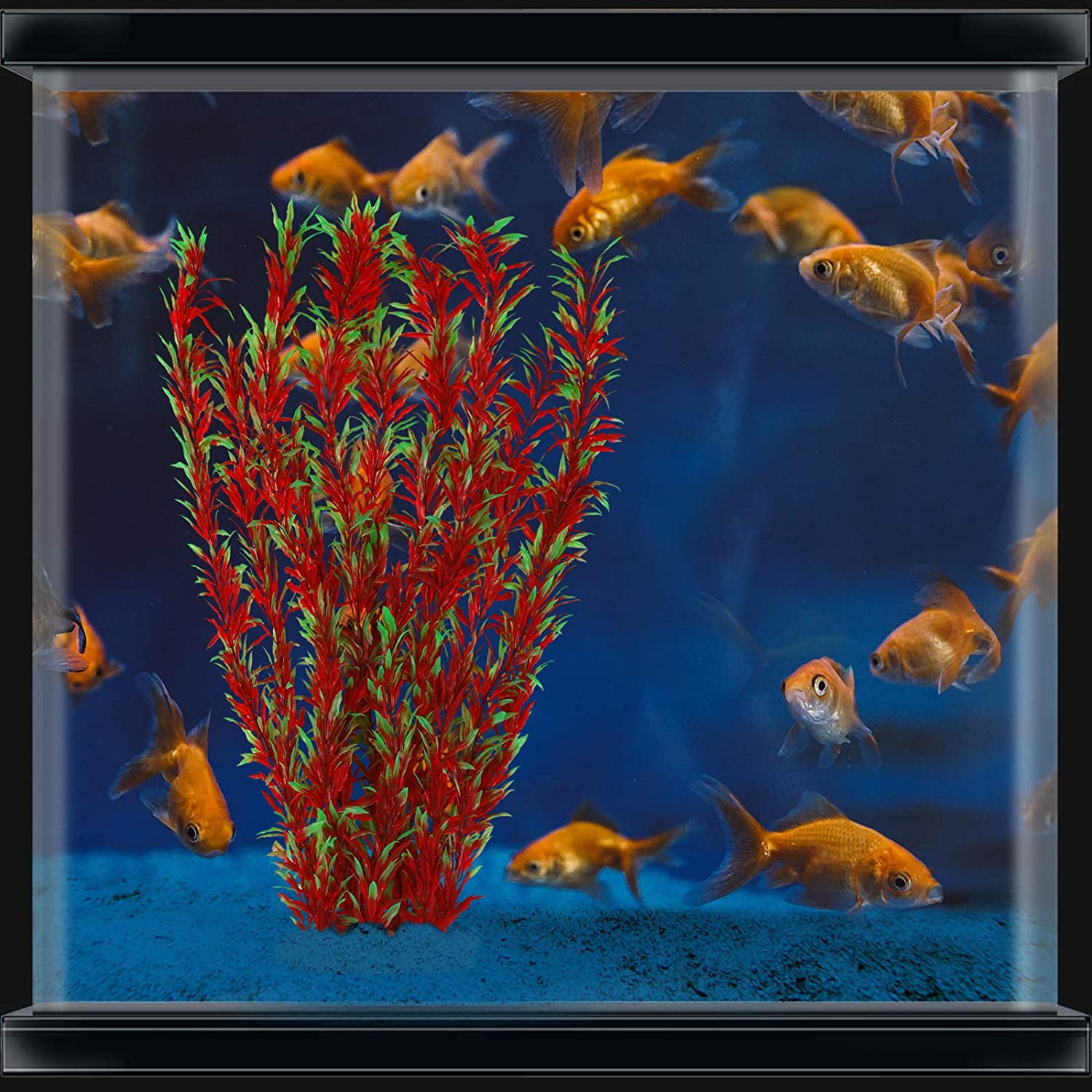 Large 21-Inch Red Artificial Aquarium Plants