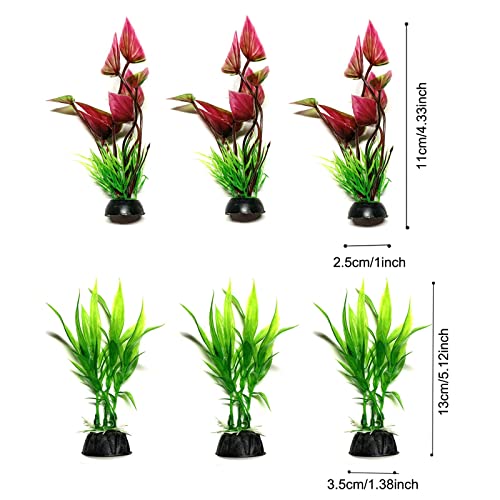 Vibrant Artificial Aquarium Plants Set - 25 Pieces