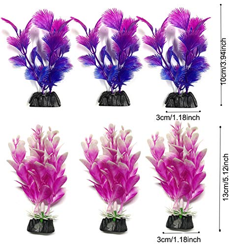 Vibrant Artificial Aquarium Plants Set - 25 Pieces