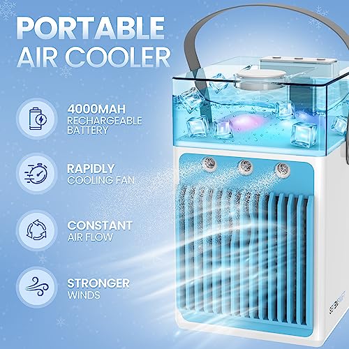 Mini Portable Air Conditioner & Humidifier with Lights