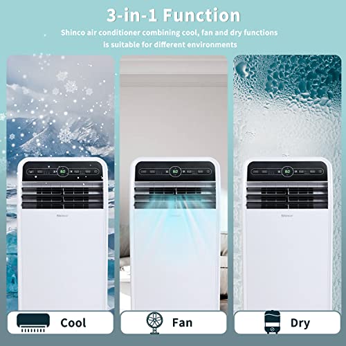Shinco 12,000 BTU Portable Air Conditioner with Dehumidifier