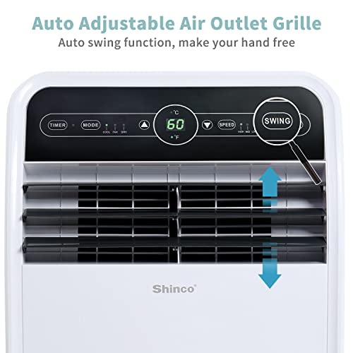 Shinco 12,000 BTU Portable Air Conditioner with Dehumidifier