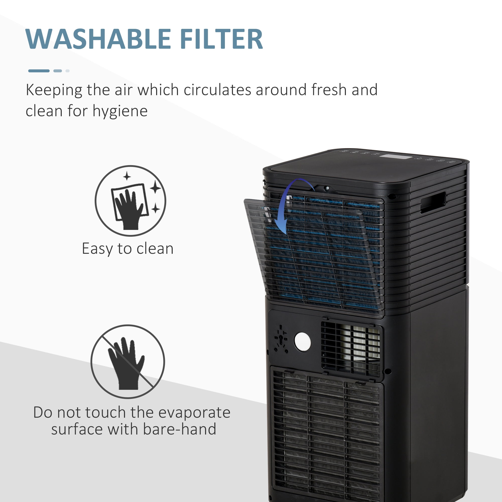 HOMCOM 8000 BTU Portable Air Conditioner with Remote
