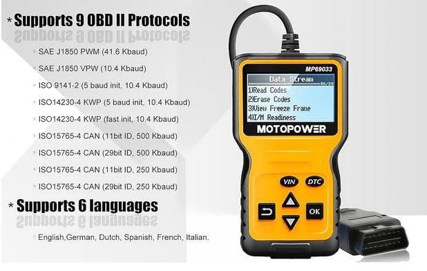 MOTOPOWER OBD2 Scanner Code Reader for Cars
