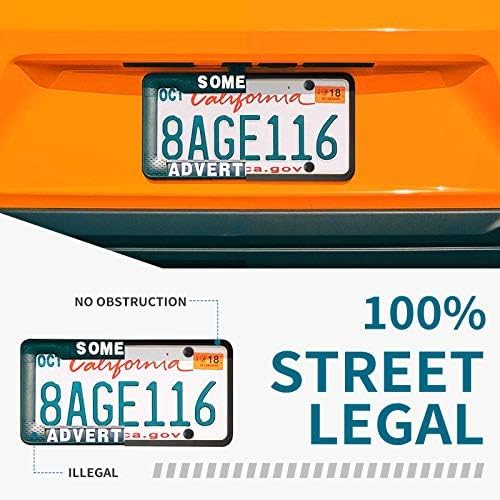Aujen Silicone License Plate Frame, Universal Black