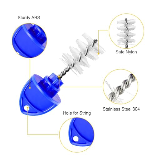 Ferroday Beer Faucet Brush and Plug Set - 15 Pack