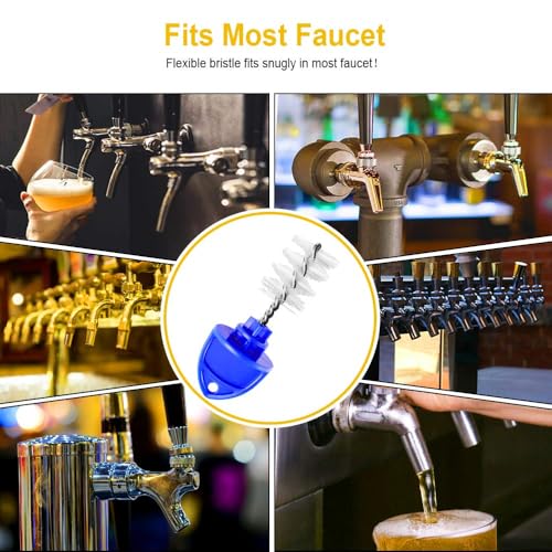 Ferroday Beer Faucet Brush and Plug Set - 15 Pack