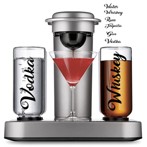 Waterproof Bartesian Cocktail Machine Bottle Labels Set