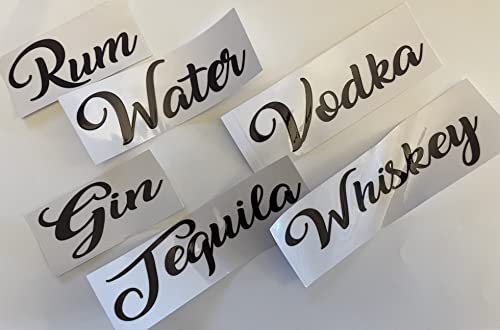 Waterproof Bartesian Cocktail Machine Bottle Labels Set