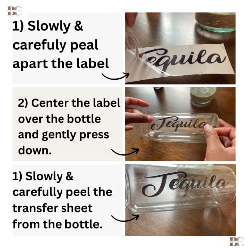 Waterproof Bartesian Cocktail Machine Bottle Labels Set