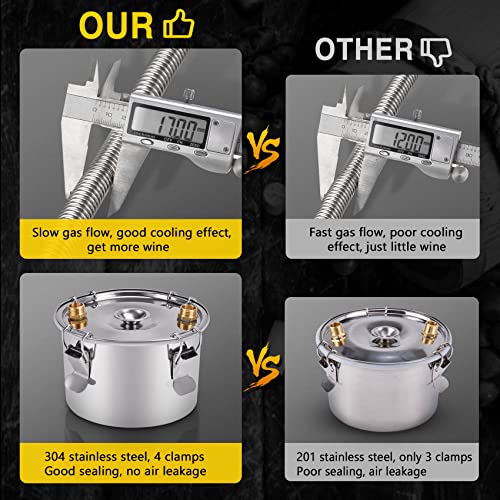 Suteck 50L Stainless Steel Alcohol Distiller with Thermometer