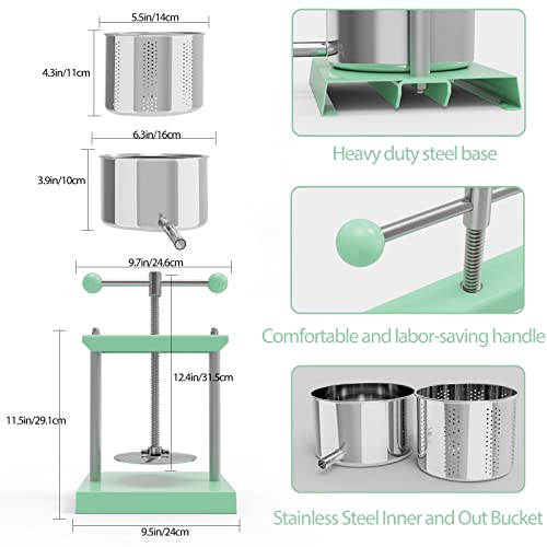 Stainless Steel Manual Press for Juice and Wine