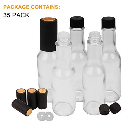 5oz Clear Woozy Bottles with Caps - Case of 35