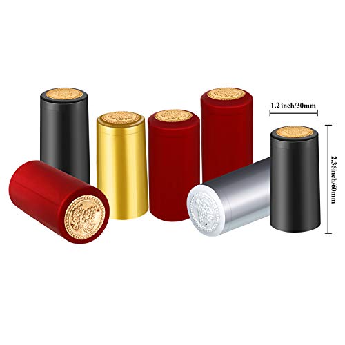 200 Pcs PVC Wine Bottle Heat Shrink Capsules
