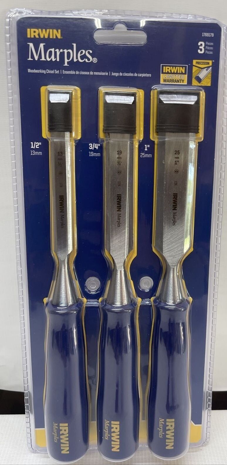 Irwin Marples 3 Piece Chisel Set - Woodworking