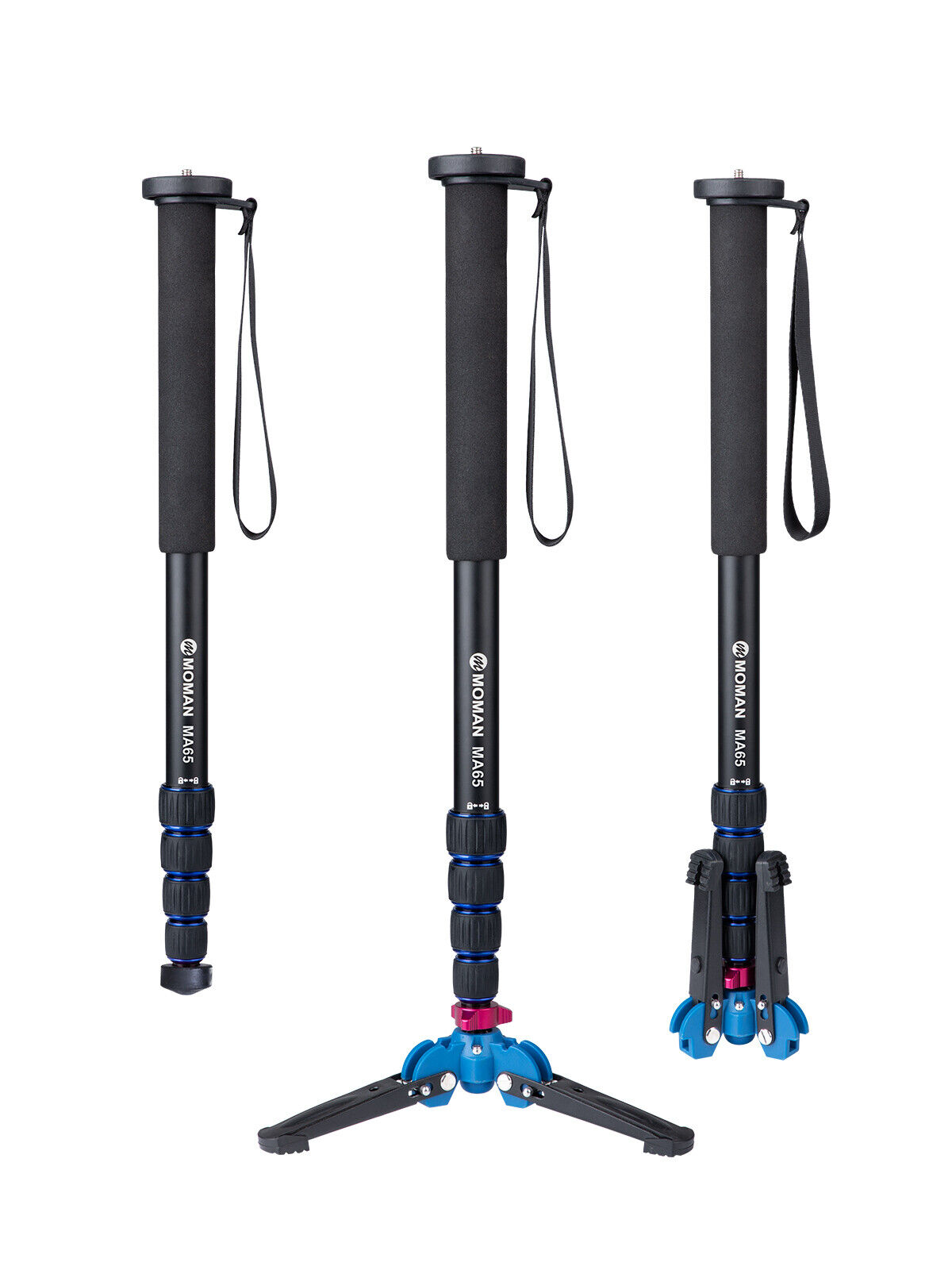 MOMAN MA65 Portable Aluminum Camera Monopod