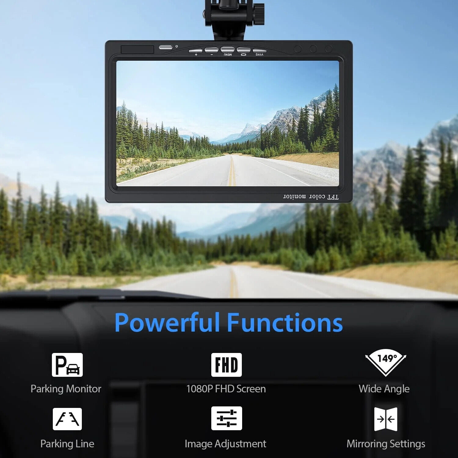 eRapta 1080P Backup Camera with 7” Monitor