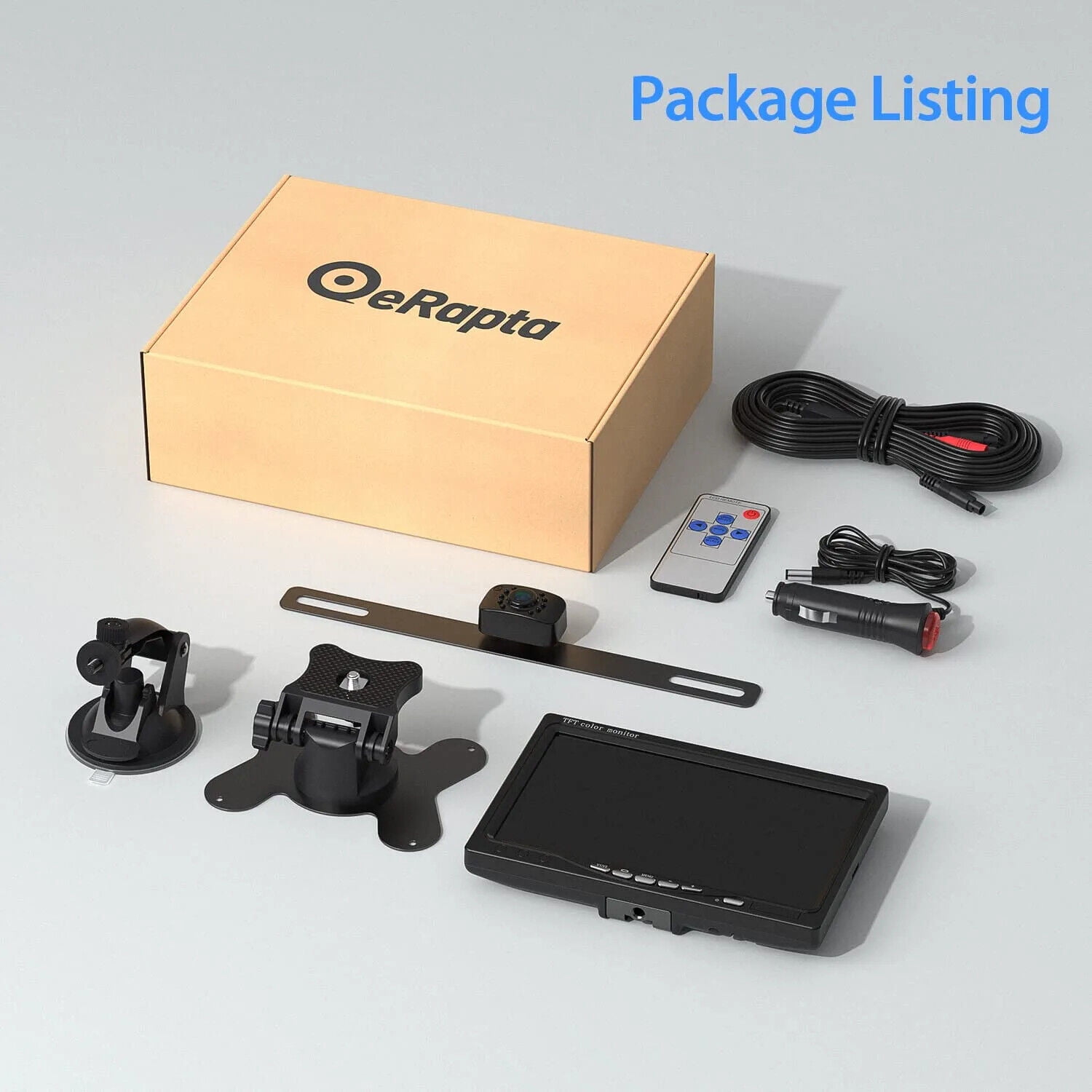 eRapta 1080P Backup Camera with 7” Monitor