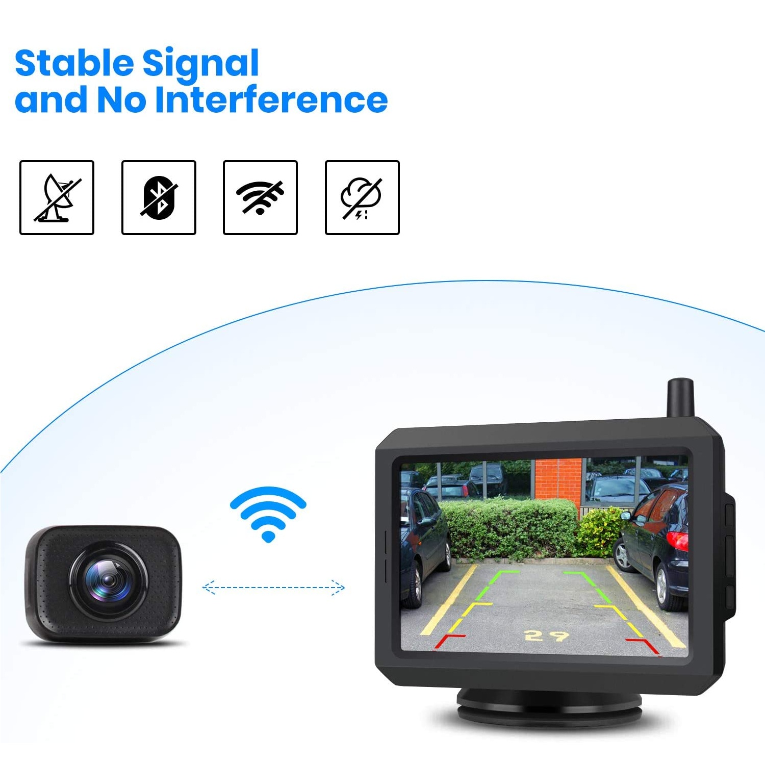 Wireless Backup Camera Kit with 5'' Monitor