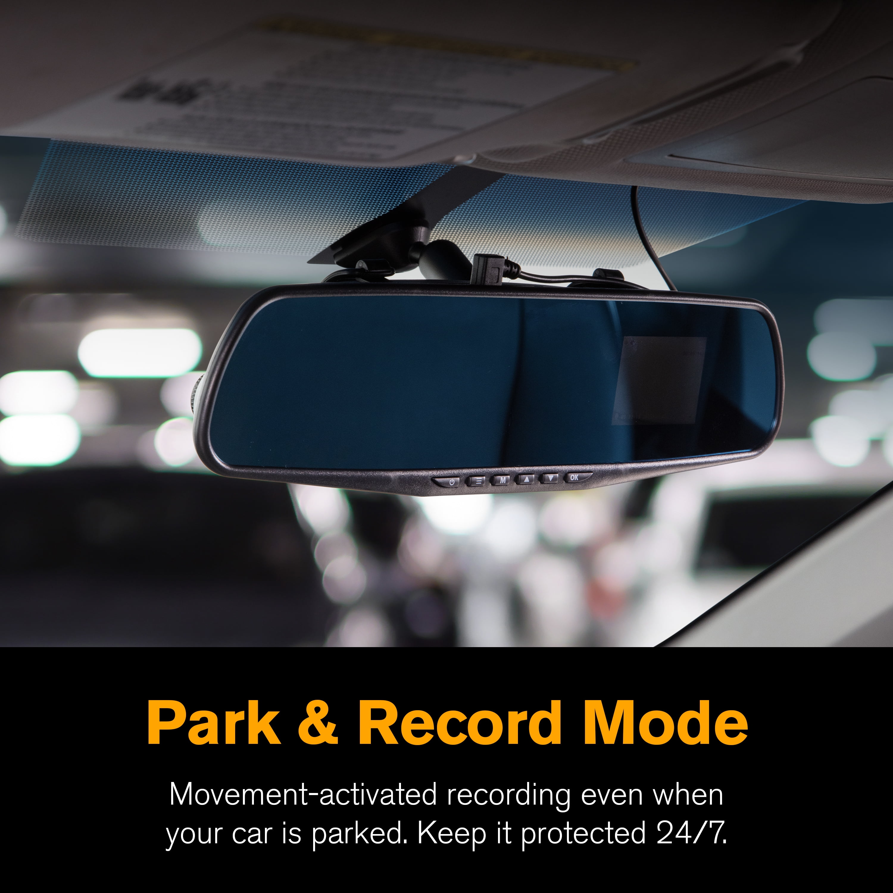 YADA 720P HD Mirror Dash Cam with Monitor