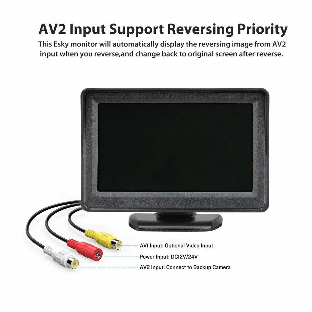 HD Rear View Backup Camera with 4.3" Monitor