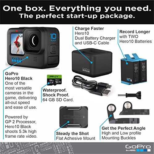 GoPro HERO10 Black Bundle with Dual Battery Charger