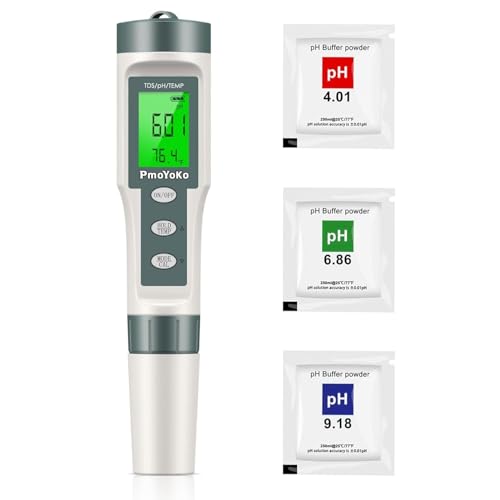 3-in-1 Waterproof Digital pH and TDS Meter