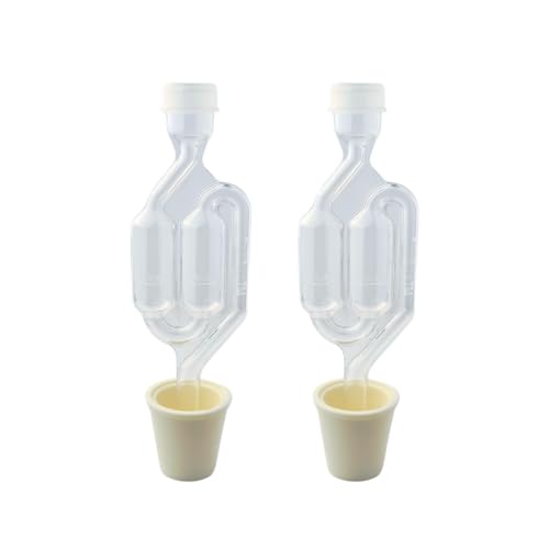 Twin Bubble Airlock and Carboy Bung Set