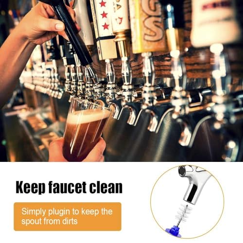 FERRODAY 15-Pack Beer Faucet Plug & Brush Set