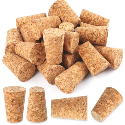 20 Pack Tapered Wooden Corks for DIY Projects