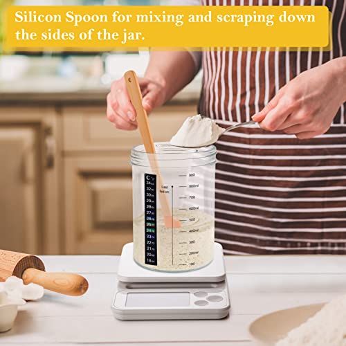 Sourdough Starter Jar Set with Thermometer 1000ml