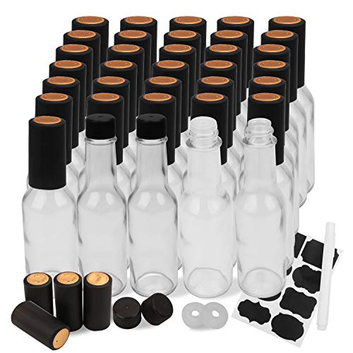 5oz Clear Woozy Bottles with Caps - Case of 35