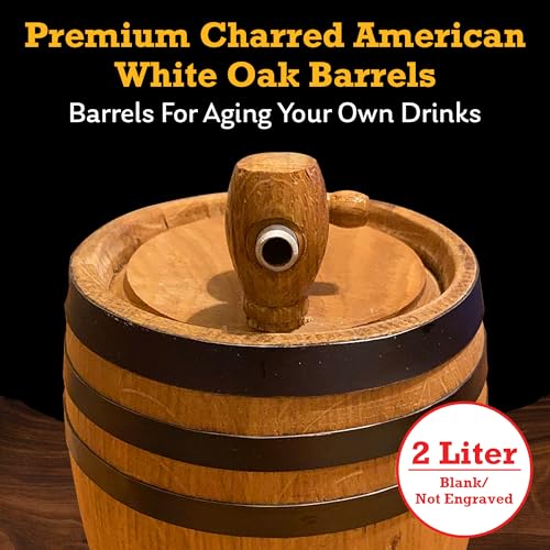 2L Premium Oak Barrels for Aging Whiskey & Wine