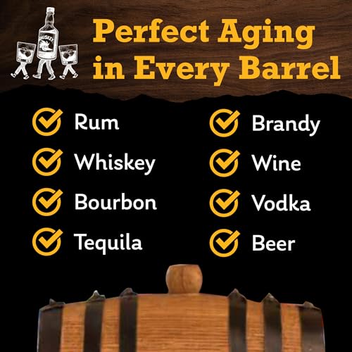 2L Premium Oak Barrels for Aging Whiskey & Wine