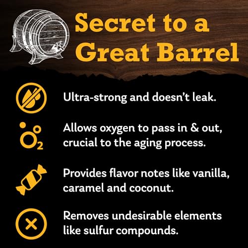2L Premium Oak Barrels for Aging Whiskey & Wine