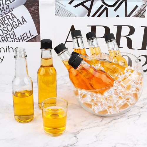 35 Pack Clear Glass Hot Sauce Bottles