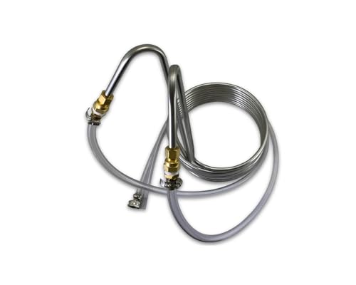 25 ft Stainless Steel Immersion Chiller for Homebrew