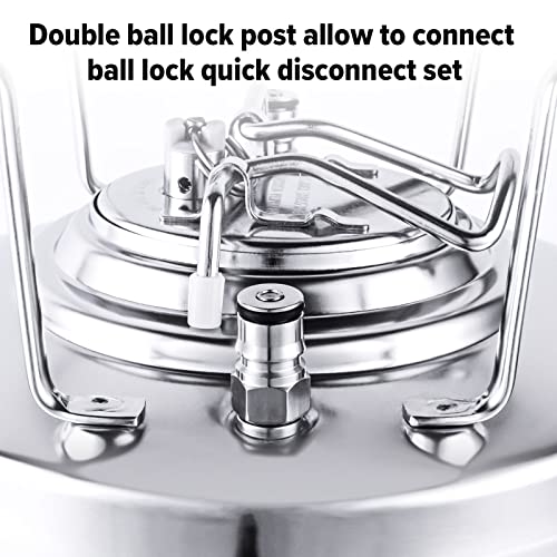 2.6 Gallon Stainless Steel Mini Ball Lock Keg