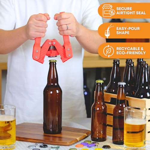 24-Pack Amber Longneck Glass Beer Bottles
