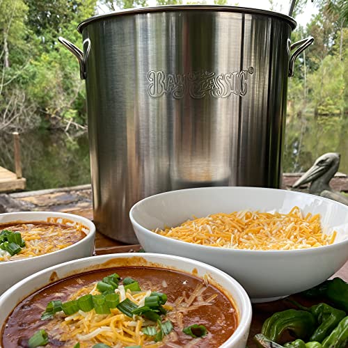 40-qt Stainless Stockpot for Large Batch Cooking