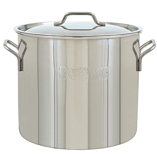 40-qt Stainless Stockpot for Large Batch Cooking