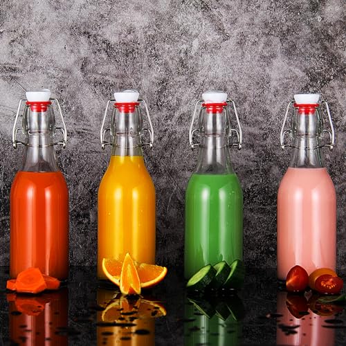 8oz Glass Swing Top Bottles - 9 Pack