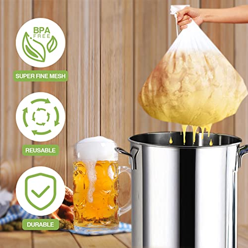 Chumia 5 Pack Extra Large Reusable Brew Bags