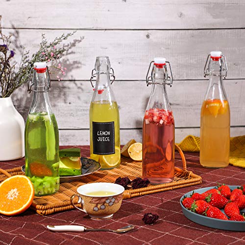 8 Pack 16 Oz Flip Top Glass Bottles