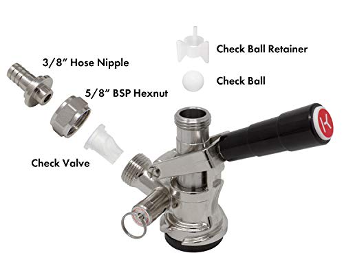 Kegco D System Black Keg Coupler