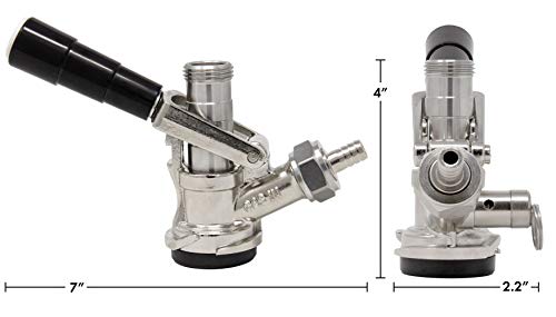 Kegco D System Black Keg Coupler