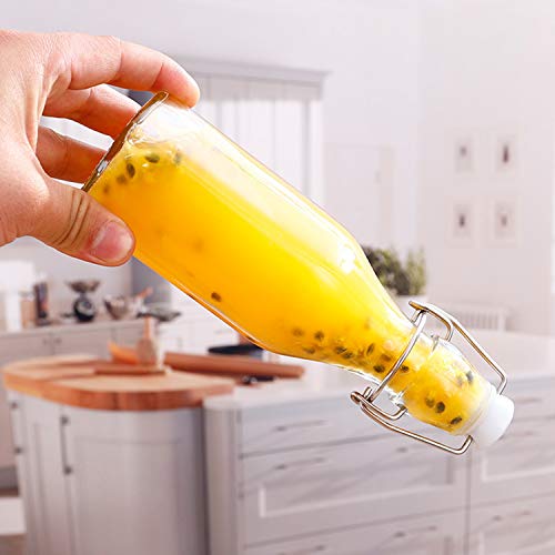 Encheng 8oz Glass Bottles with Airtight Lids - 16 Pack