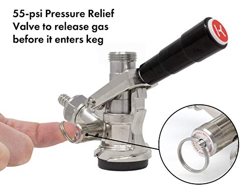 Kegco D System Black Keg Coupler