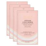 Vegan Collagen Hydrating Facial Sheet Mask - 4 Pack
