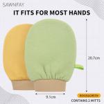Vegan Exfoliating Gloves - 2 Pack Scrub Mitts